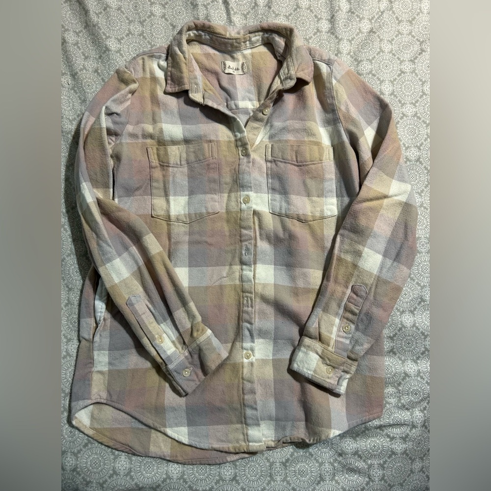 Altar'd State Pastel Plaid Shirt